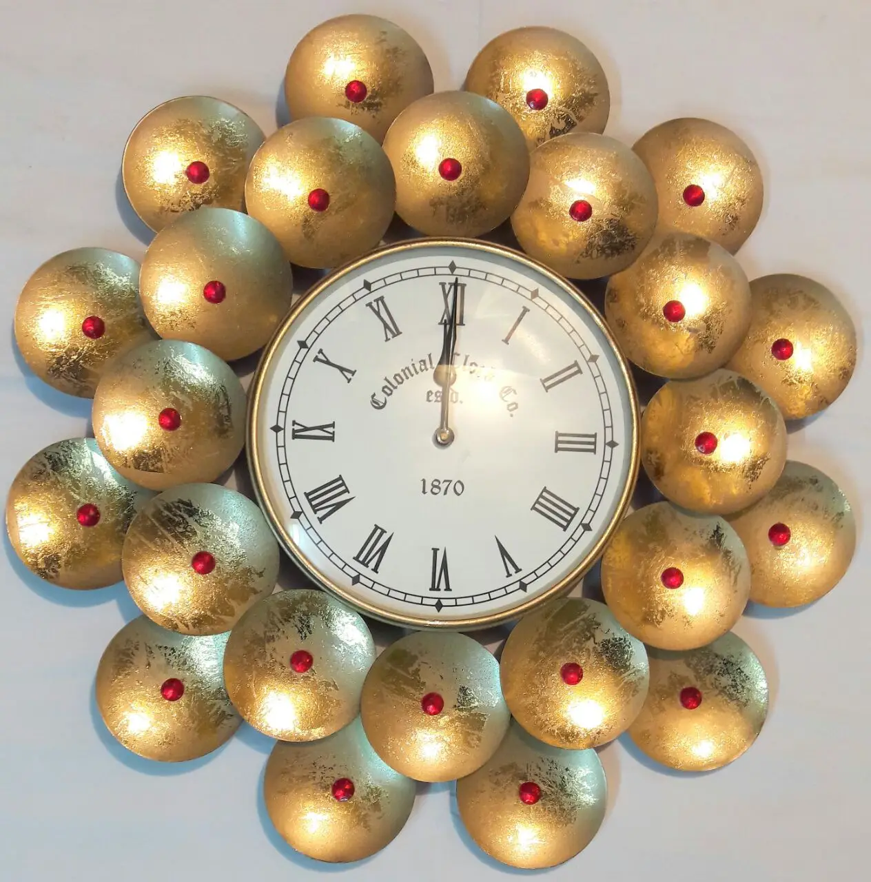 Wall Decoration Antique Metal Small Gold Wall Clock For Home Buy Handcrafted Metal Wall Clock