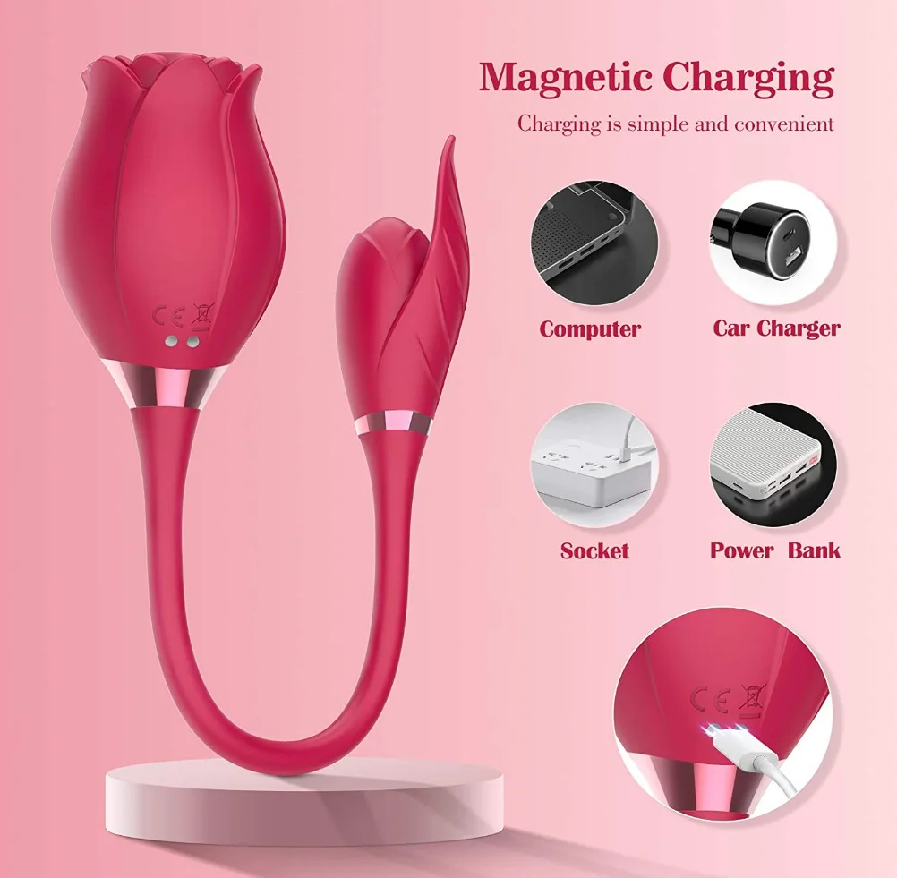 Double Head Rose Flower Stimulator Amazon Hot Sale Double Dided Rose Toy Extended Long Rose Vibrator 2 in One Female Vibrator Double Head Rose Flower Stimulator Amazon Hot Sale Double Dided Rose Toy Extended Long Rose Vibrator 2 in One Female Vibrator