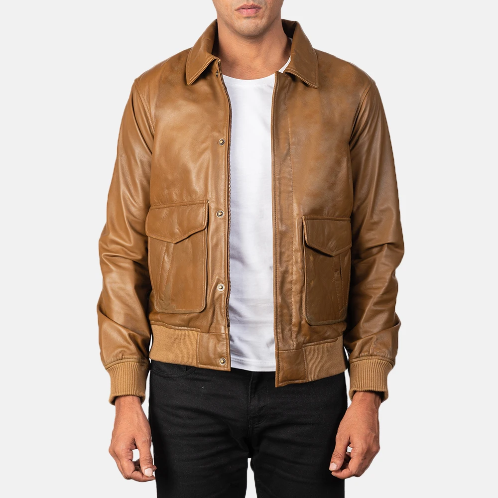 mens leather jacket 2x