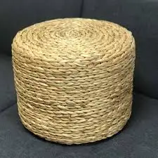 ECO-FRIENDLY WATER HYACINTH CUSHION MATTRESSES PAD for HOME/ SEAGRASS OTTOMAN BRAIDED STRAW SEAT CHEAP PRICE TOP SUPPLIER