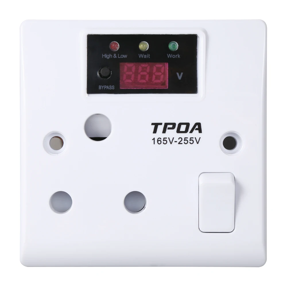 1609 Voltage Display Wall Switch AVS Voltage Protector LED Display 220V
