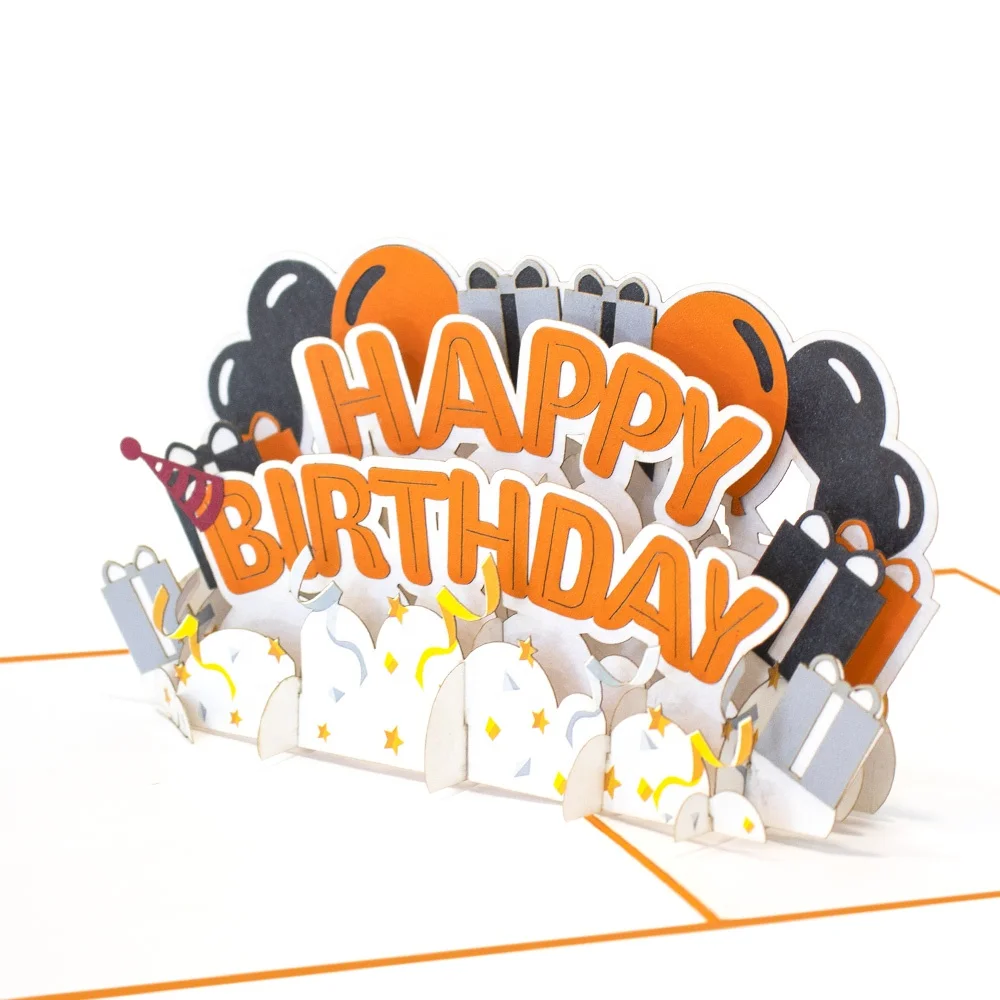Cartes Postale Joyeux Anniversaire Pop Up 3d Carte D Invitation Nouveau Design Fait A La Main En Papier Promotion Orange 50 Pieces Buy Joyeux Anniversaire Pop Up Cartes Invitation 3d Cartes Postales Carte Meilleur Vendeur Product On Alibaba Com