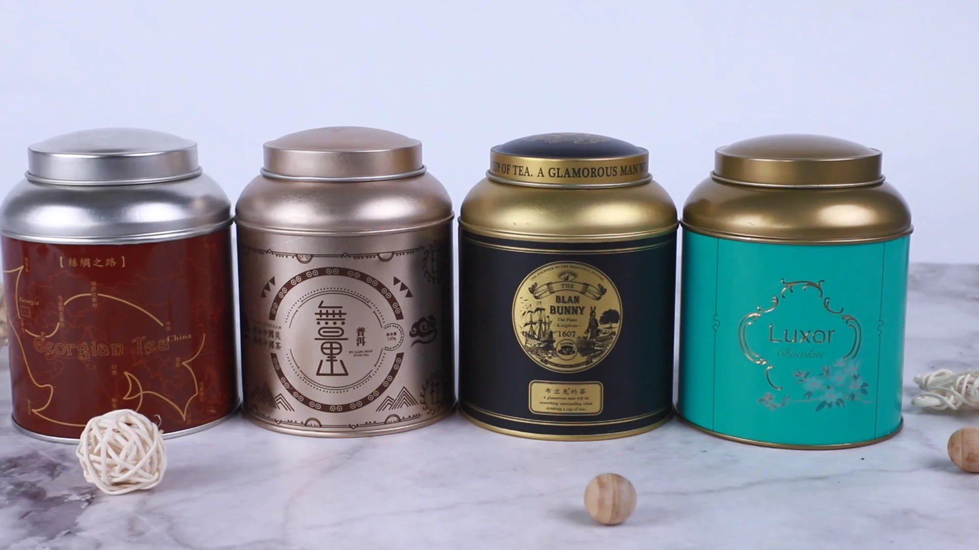 Factory Custom Personalized Luxury Round Tea Tin Can With Airtight