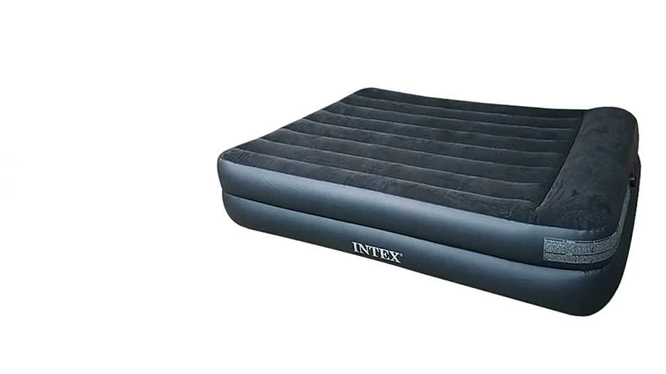 INTEX 64136 Dura-Beam Inflatable Airbed Queen Deluxe Pillow Rest