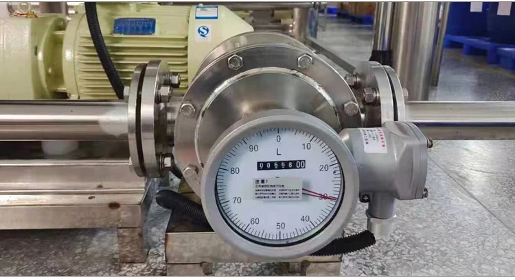 Dn100 Positive Displacement Flow Meter Ss304 Oil Meter Oval Gear Flow ...