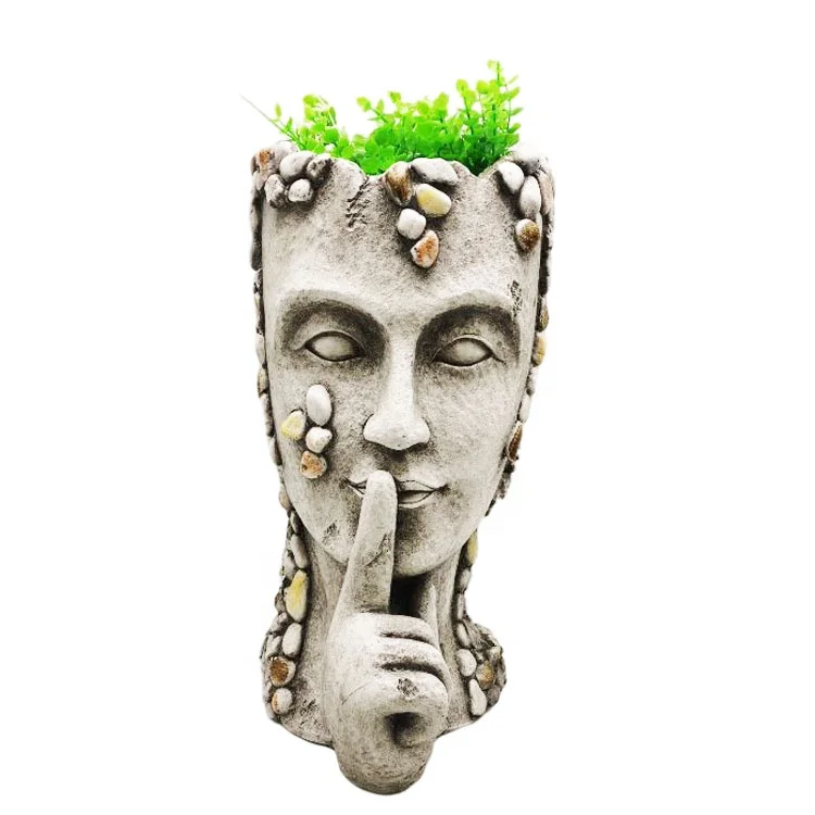Man in meditation shape design Large caliber retro flower pots provide a wide and healthy growth space for plants