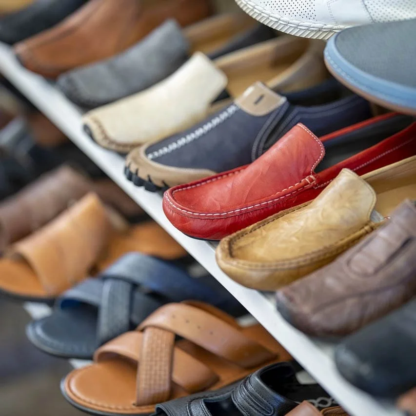 Magasin présentoir à chaussures en métal pour le marché