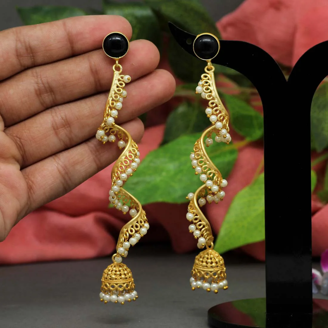 Indulekha Kundan Jhumka Earring – Phuljhadi