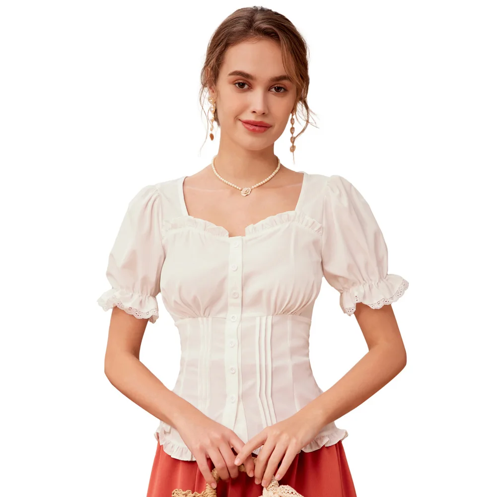 Renaissance Puffy Sleeve Shirt Cotton