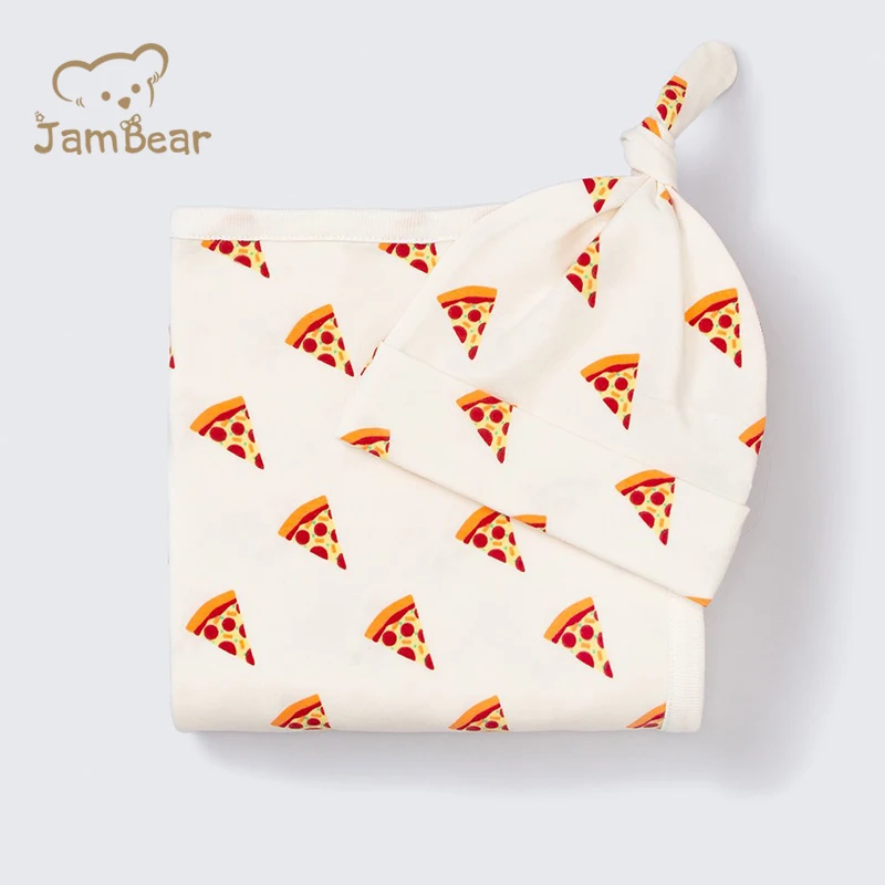 Одеяло для ребенка с регулируемым запахом Джерси хлопковые пеленки органический хлопок принт органическое детское одеяло комплект шапок