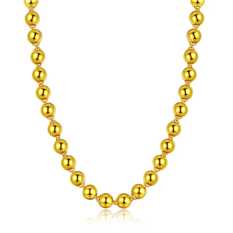 Solid 24k Yellow Pure Gold Ball Chain 