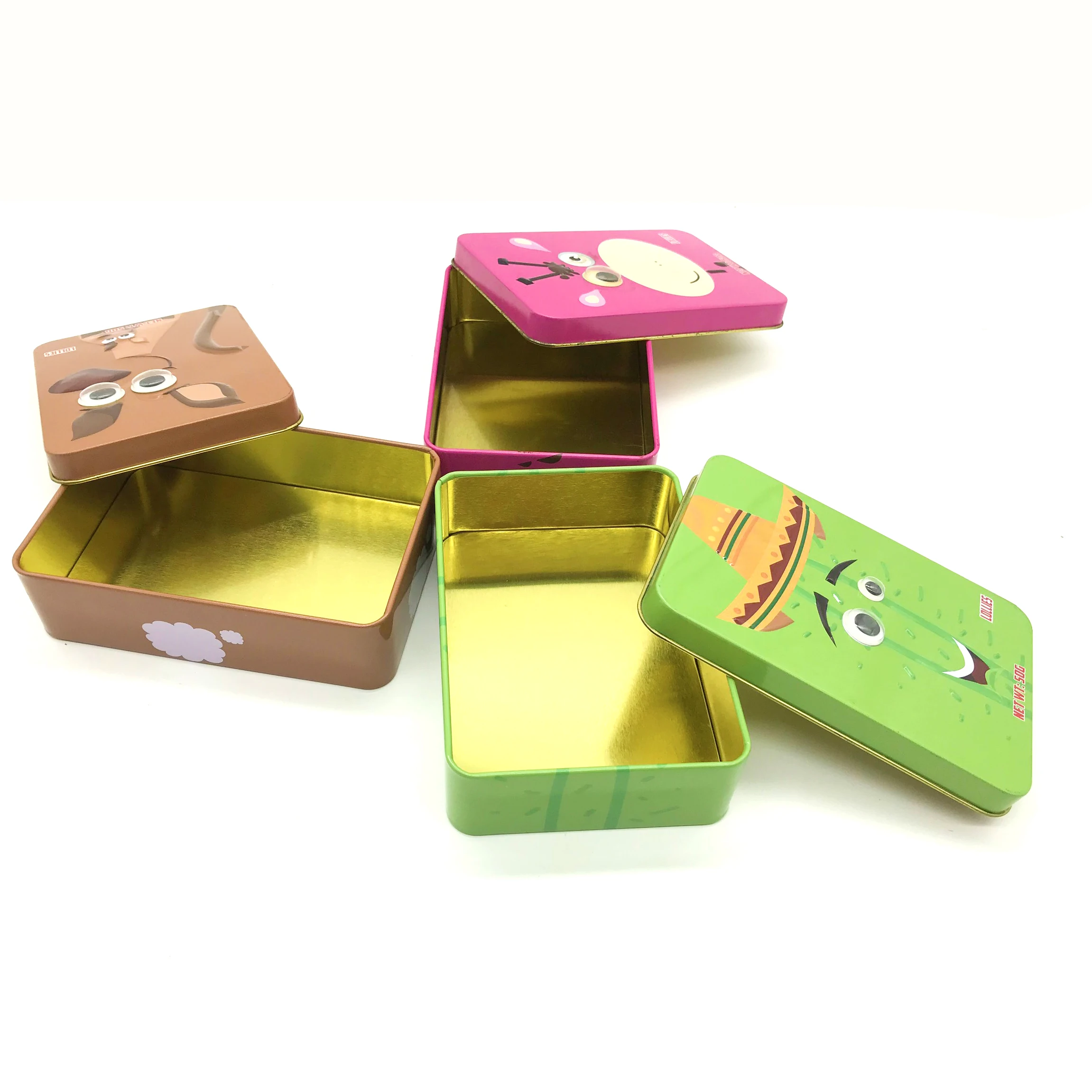 
 Лидер продаж, прямоугольная жестяная коробка, маленькая коробка для конфет, коробка для печенья для детей  