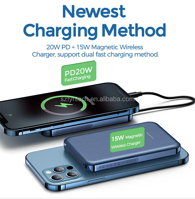 Tongyinhai magsafe accessories factory price Wireless magsafe magnetic powerbank portable charger power bank - ANKUX.COM