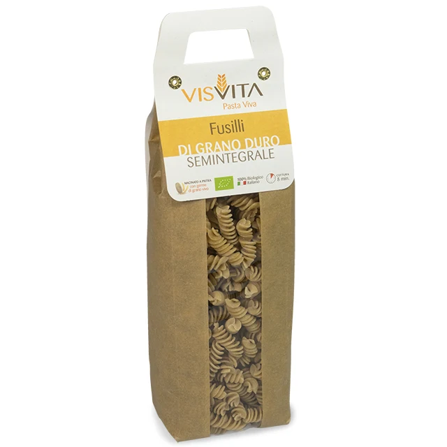 italian semi whole wheat durum wheat semolina fusilli pasta