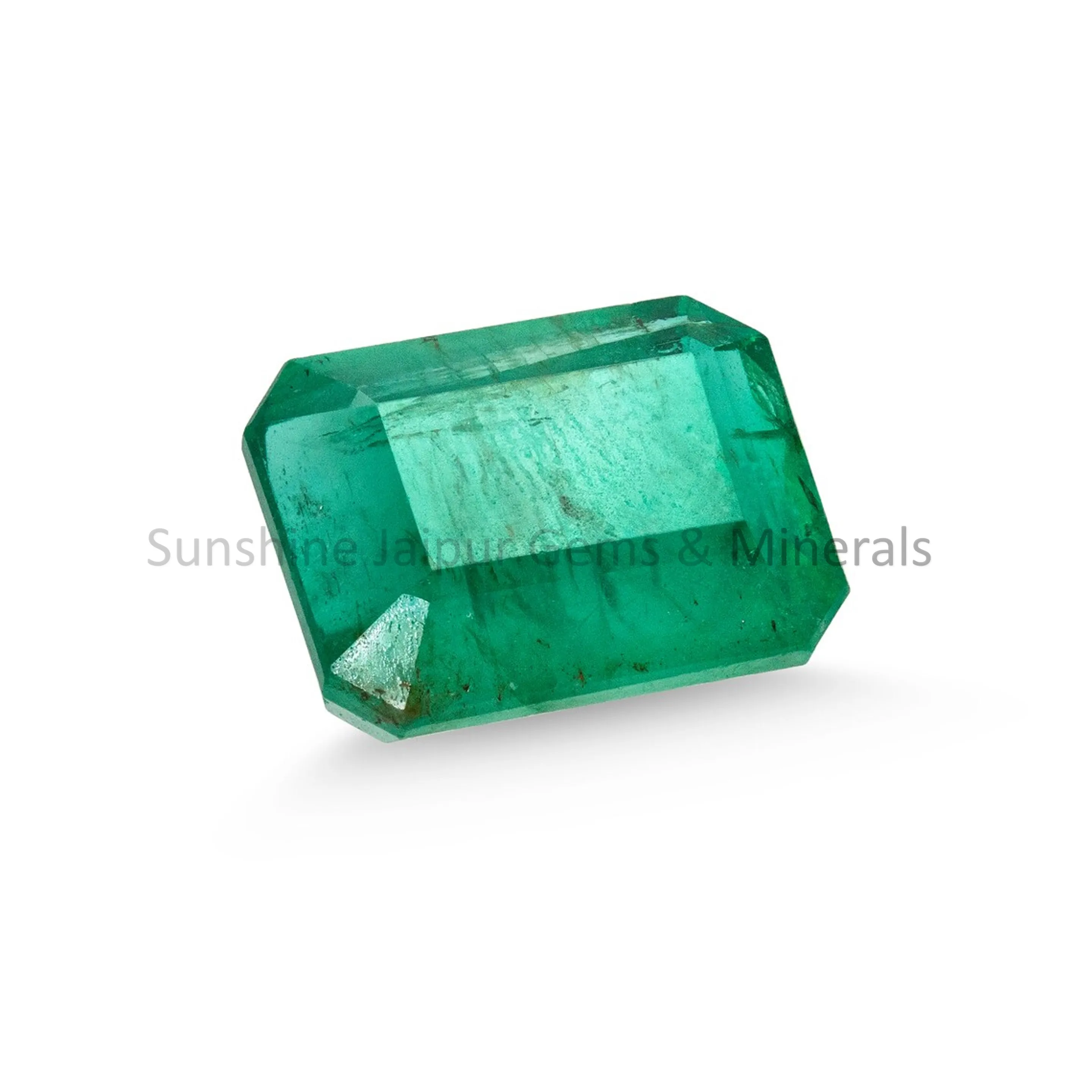 Saphir bleu taille émeraude 8x6mm 1pz