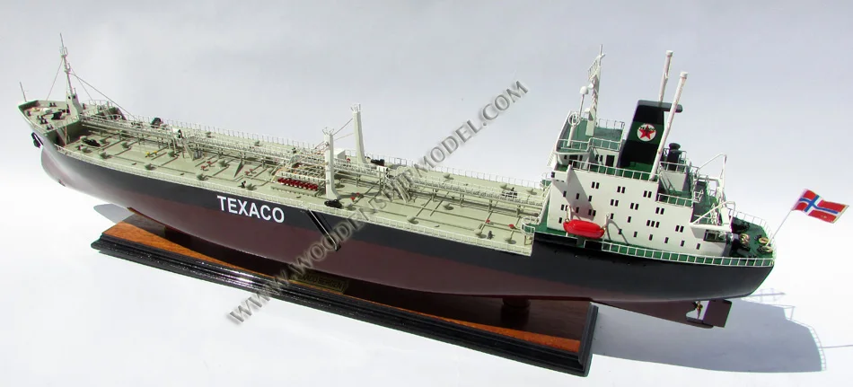 TEXACO STOCKHOLM/BERGEN/BALTIC Wooden Tanker Ship Model Elegant Inflatable Toy Accessory