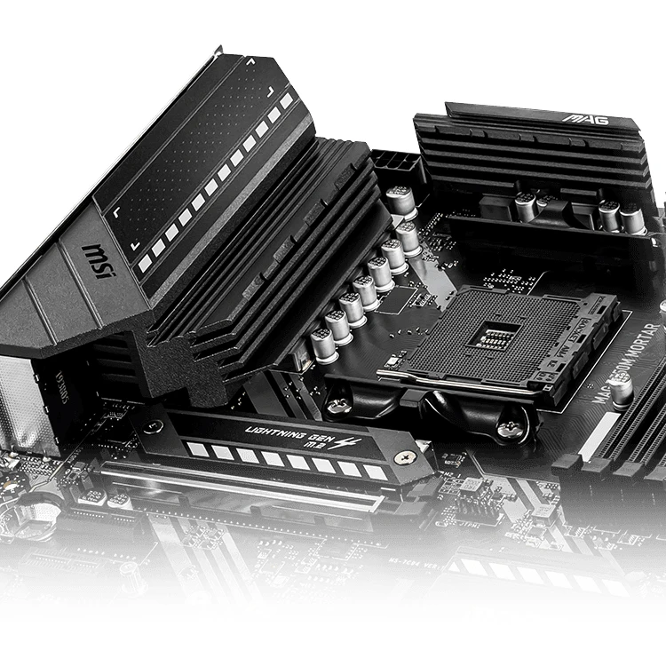 Msi Mag B550m Mortar Gaming Motherboard With Amd Ryzen 5 7 9 3600x