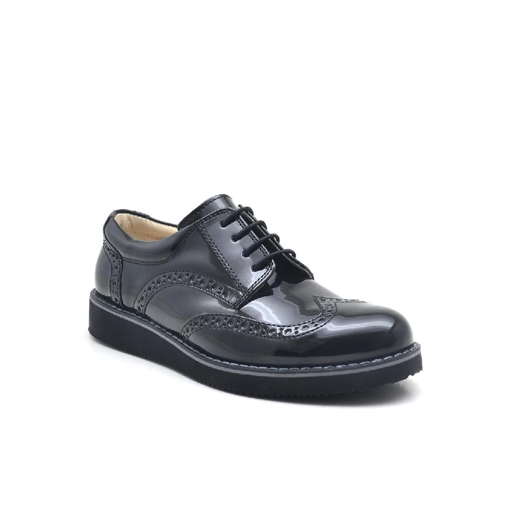 Высококачественные Кожаные Туфли-оксфорды на резиновой подошве для мальчиков/черные классические туфли для мальчиков