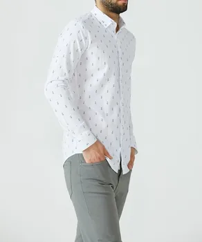 Custom Multicolor Formal Dress Designers Long Sleeve 100% Polyester Business Men Shirt - made in Turkey