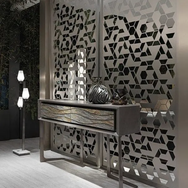 Outdoor Screen Prtition Patio Privacy Divider Room Mesh Decorative Hall Wall Stainless Steel Partition Screen