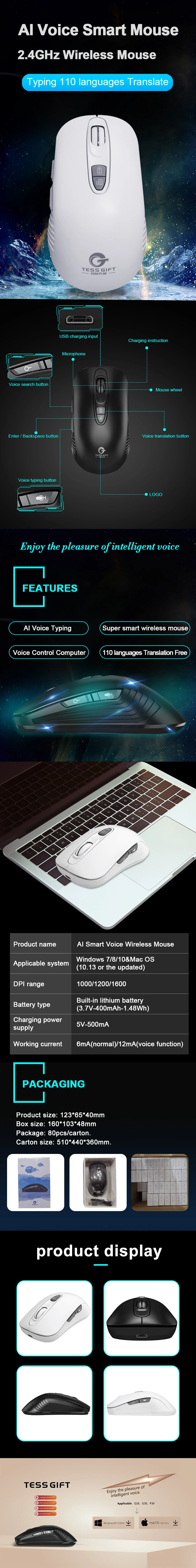 Intelligence voice typing mouse