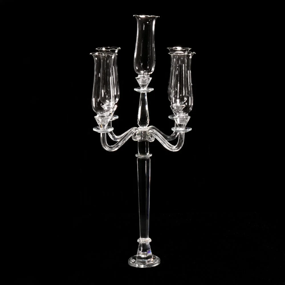 
MH-Z125 5 ламп стеклянный ураган Свадебный хрустальный канделябр 