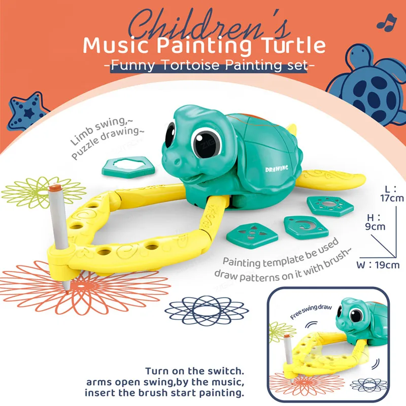 Online Intelligent Painted Turtle Learning Interactive Drawing Robot Toy Robot Low Price