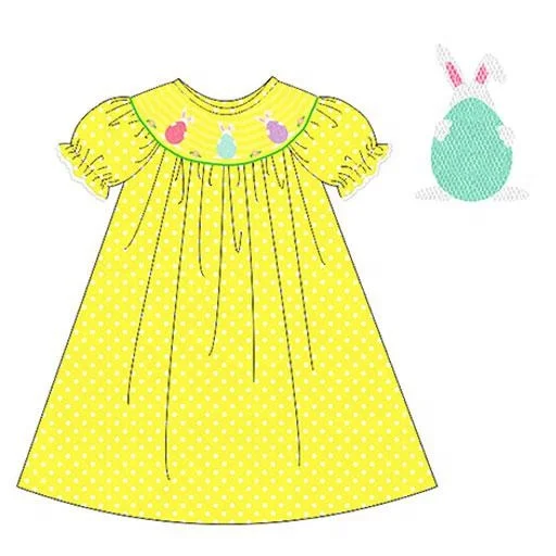 yellow smocked easter dress