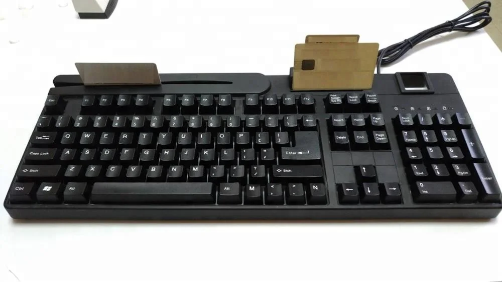 Government Logical Access Control Biometric Fingerprint Scanner Smart Card Reader Keyboard