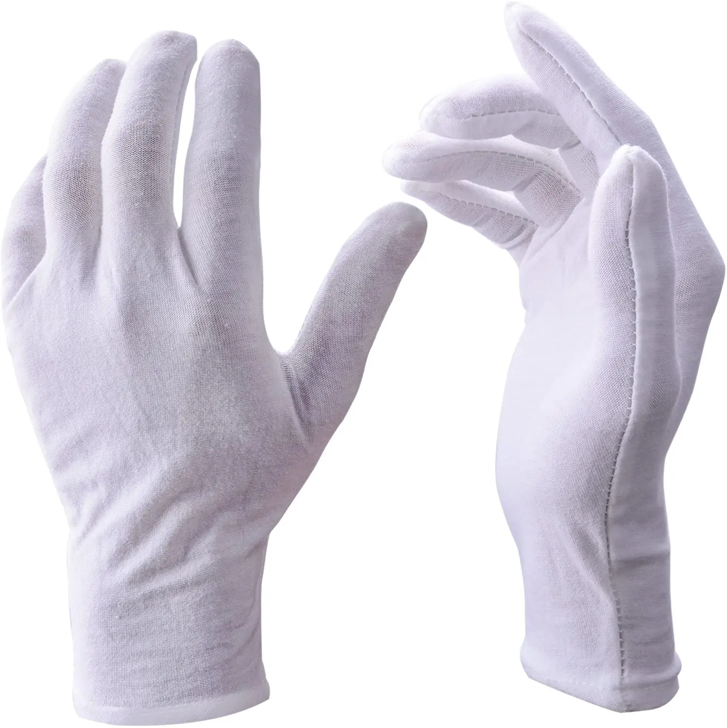 white cotton mittens