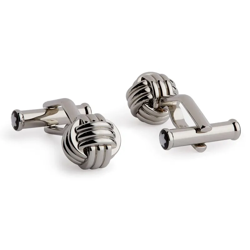 Запонки мужские из металлического сплава с логотипом под