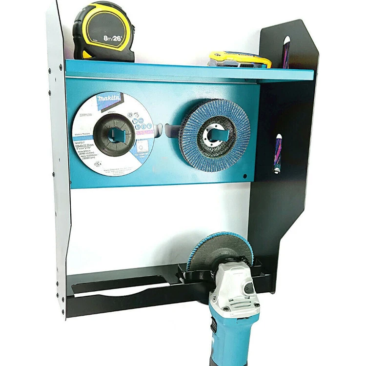 Jhmech Angle Grinder Rack Holder Wall Mount Garage Metal Pegboard
