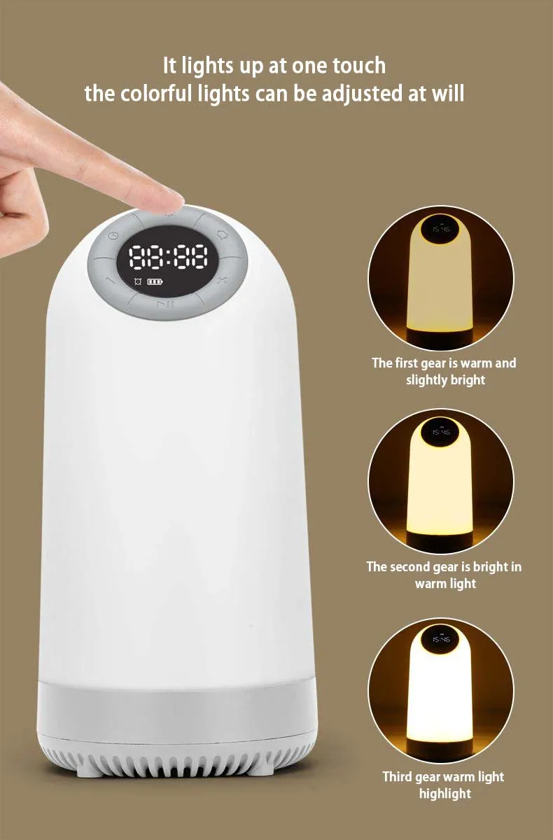 Bluetooth Woofer Speakers Bass Rotating Disco Lights Sound Subwoofer Box Bamboo Desk Clock Boombox Wireless Waterproof Speaker - ANKUX.COM