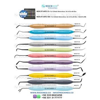 Medentra Composite Filling Instrument Set – 4-Piece Stainless Steel – Dental Anterior/Posterior – UK Made, CE