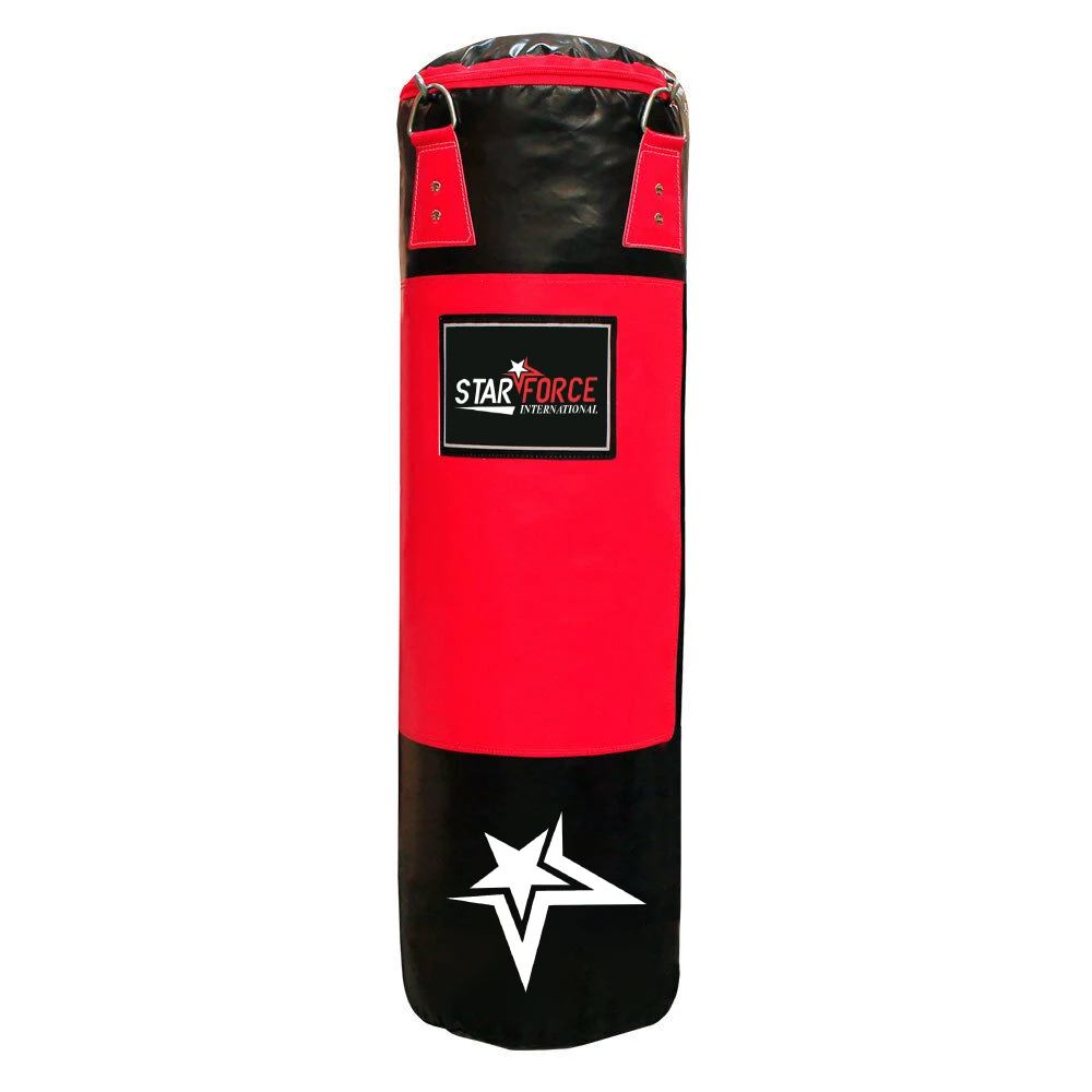 Punching Bag for Boxing Gloves MMA Training Muay Thai Fitness Banana Workout Kickboxing Grappling Karate Heavy Target Bag 4FT UNFILLED 