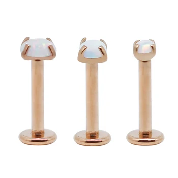 16G lip piercing studs jewelry rose gold lip ring body piercing jewelry wholesale prices labret piercing