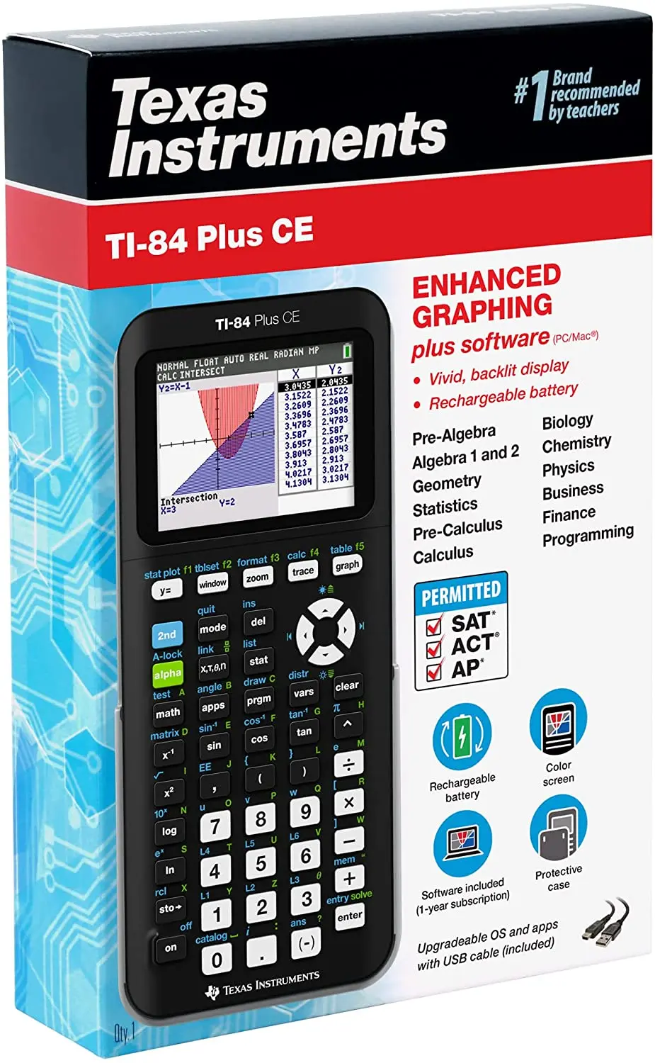 Texas Instruments Ti-84 Plus Ce Color Graphing Calculator,Black 7.5 Inch - Buy Texas Instruments Ii Plus Calculator,Graphing Calculator,Calculator Product on Alibaba.com