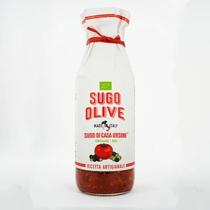 Organic Sugo di Casa Ursini Tomato sauce with Olives in bottle 500 g Ready to use