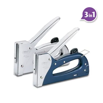 Blue/Black/Red KW-triO 18513 Light Duty Manual Tacker / Staple Gun (Customizable Colors and Functions)