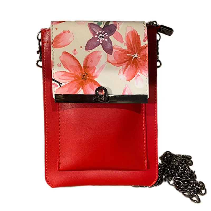 flower print clutch bag