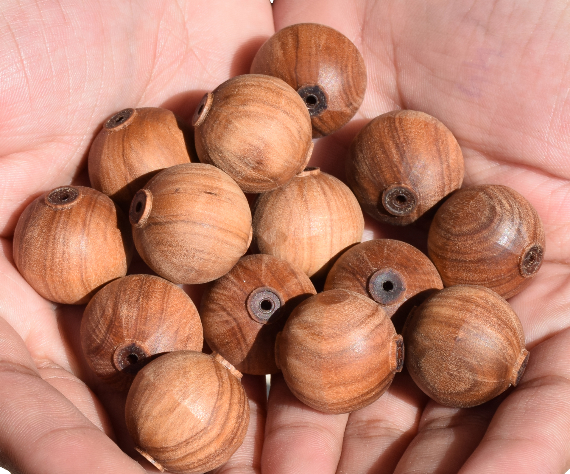 Необработанные круглые бусины из сандалового дерева 20 мм