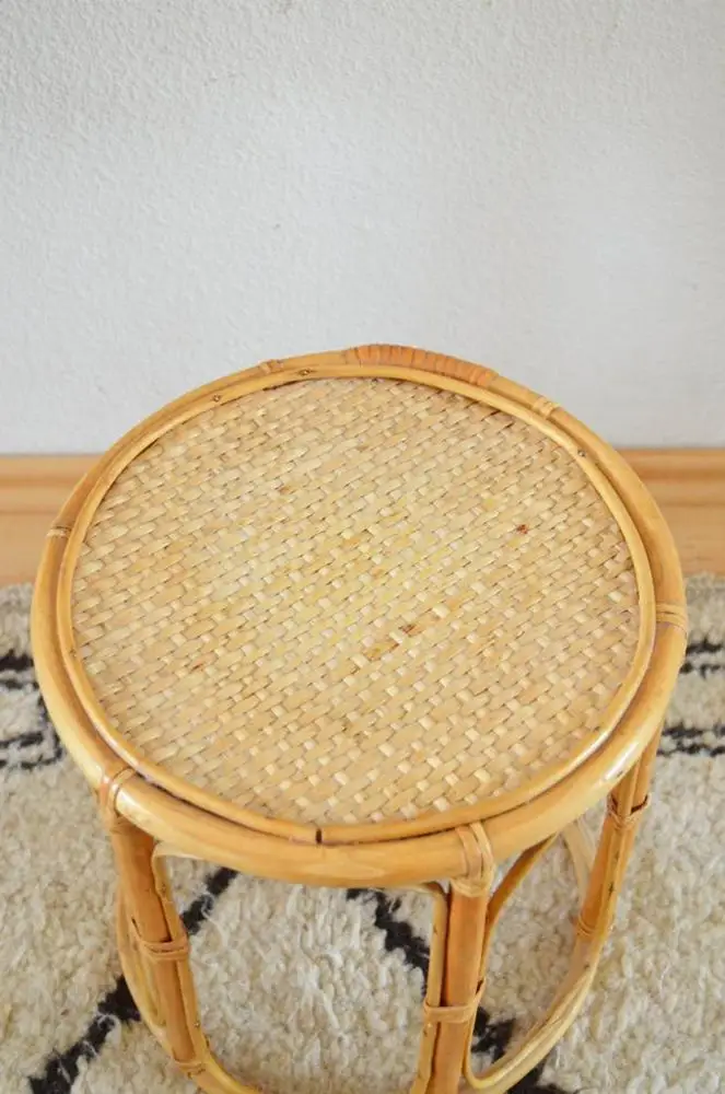 70s ビンテージ ラタンスツール 籐 サイドテーブル バンブー 竹編み ヴィンテージ籐竹スツールサイドテーブル| Alibaba.com
