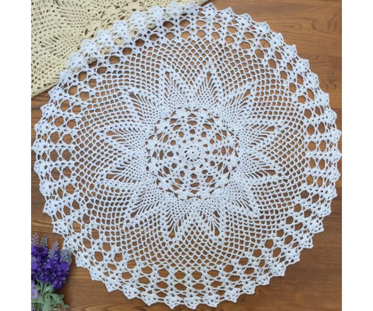 Best Round Lace Table Topper Cove Vintage Hand Crochet Cotton Buy 100cotton Handmade Crochet Table Cover