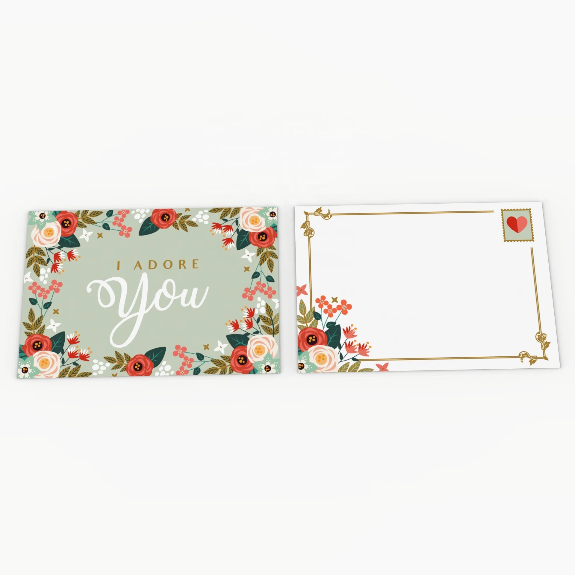 Цветные элегантные поздравительные открытки с индивидуальным дизайном