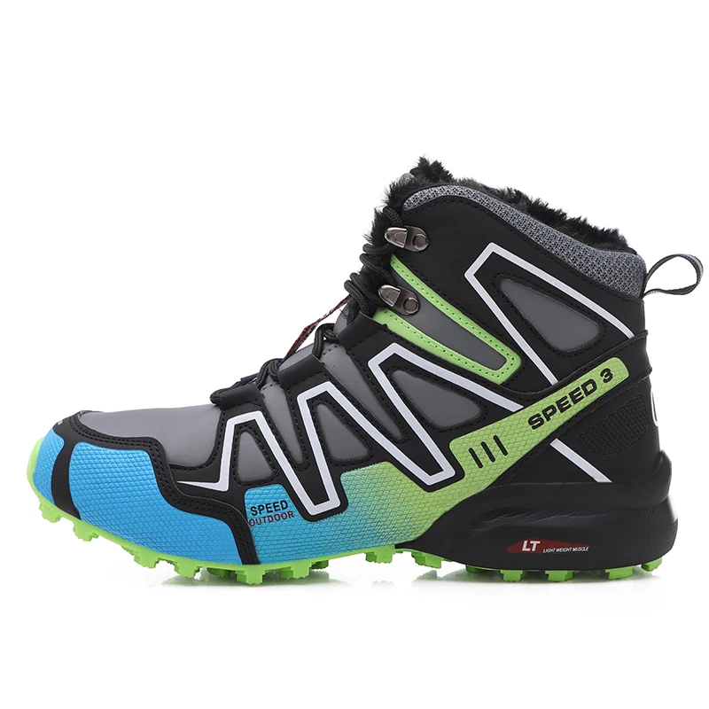 
 Оптовая цена по прейскуранту завода мужские зимние ботинки уличные альпинистские походные ботинки высокое качество микрофибра кожа теплый мех Зимние ботильоны  