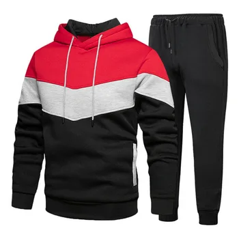 Wholesale slim fit gym tracking suit plain pullover men tracksuits mens wholesale track suit with custom logo