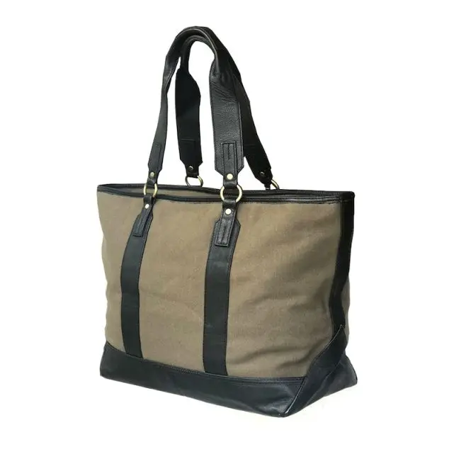 canvas leather weekender bolsa