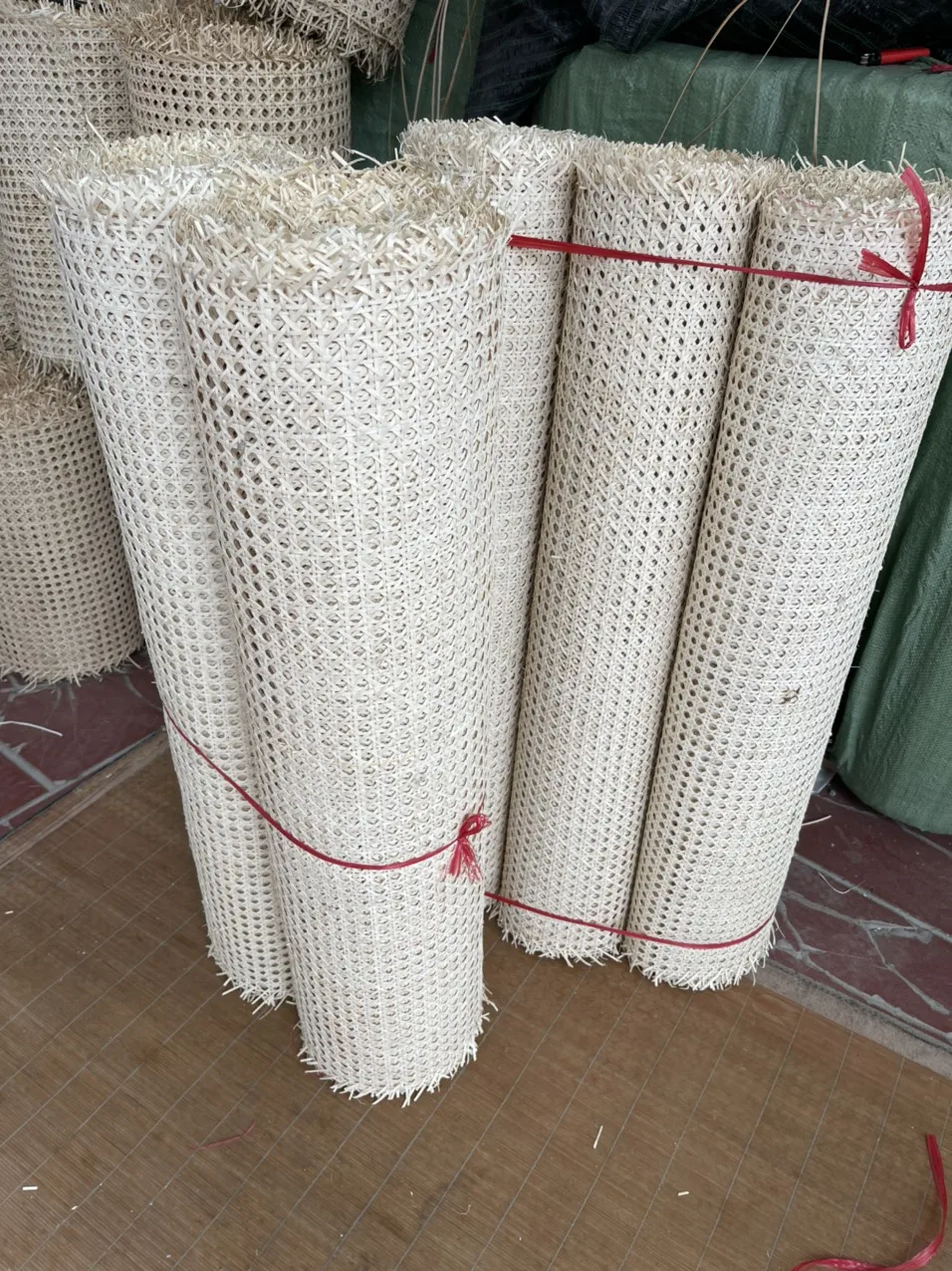 vietnamese rattan cane webbing roll to