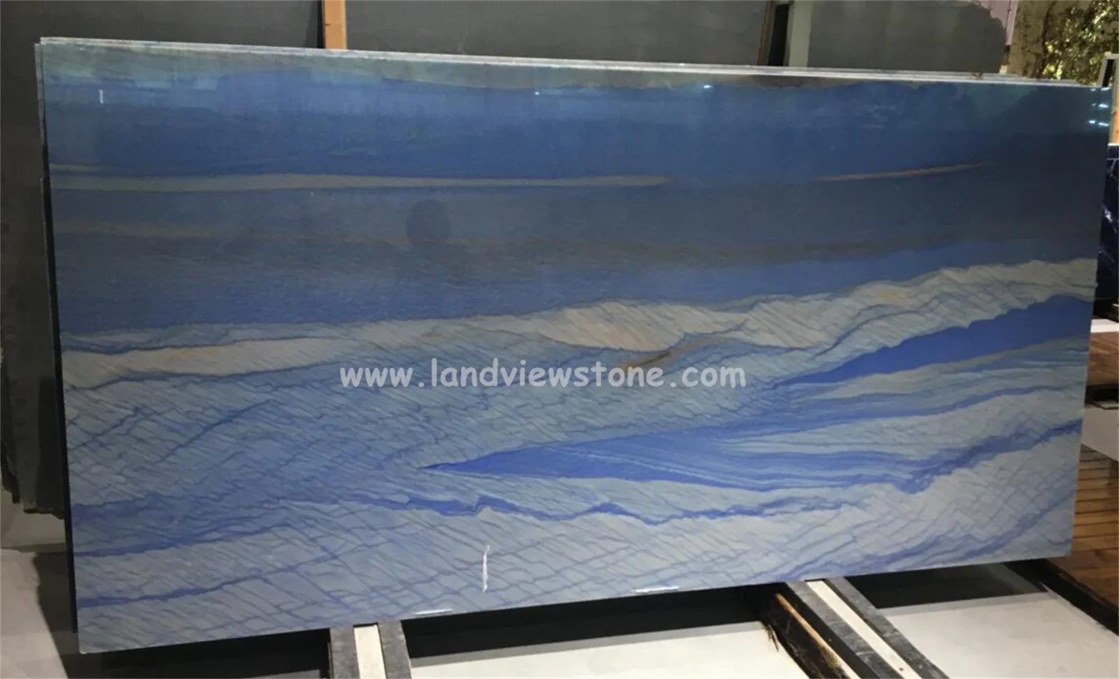 Azul Macaubas Quartzite Azul Imperial Quartzite Blue Sky Marble for Bathroom and Kitchen Countertop Slabs