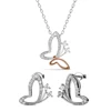 Brass with 18K White&Rose Gold Plated